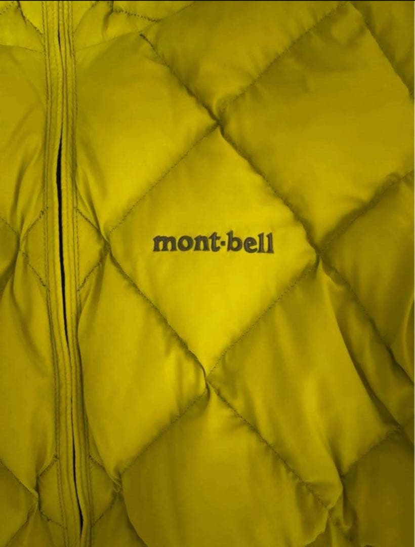 mont-bell ダウンジャケット キルティング　リバーシブル 青/黄色