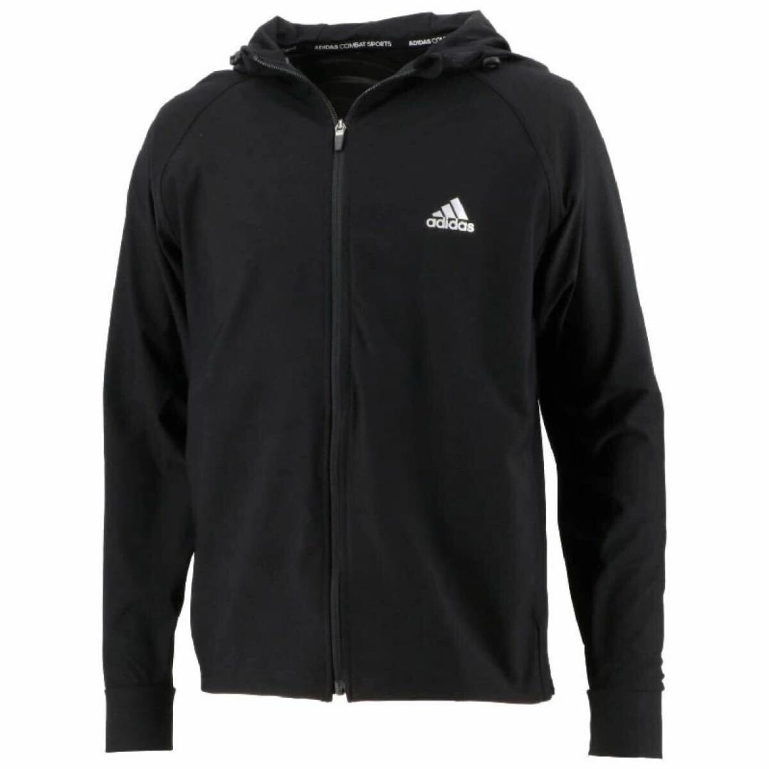 新品63794 Mサイズアディダス フード付きサウナスーツ上下セットブラック 黒