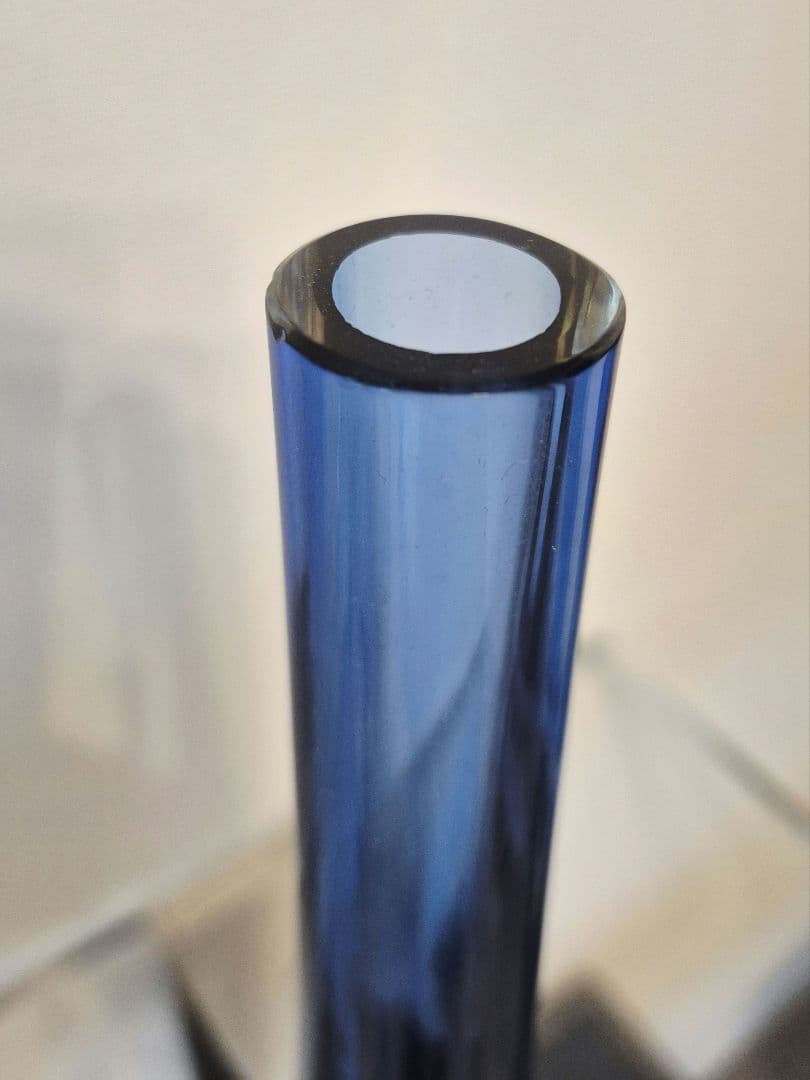 Flavio Poli ムラノガラス ヴィンテージ花瓶 ブルー H30cm