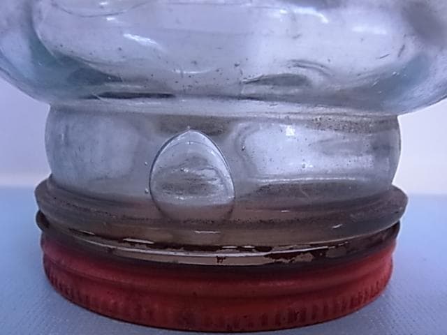 珍品　和ガラス　ガラス瓶　飴瓶　菓子瓶　地球瓶　昭和レトロ　駄菓子屋　気泡　戦前