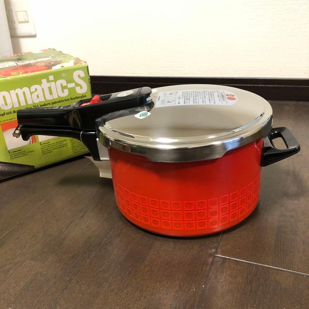 【新品・未使用】silit☆シリット☆圧力鍋☆オレンジ☆5L ☆昭和☆レトロ☆