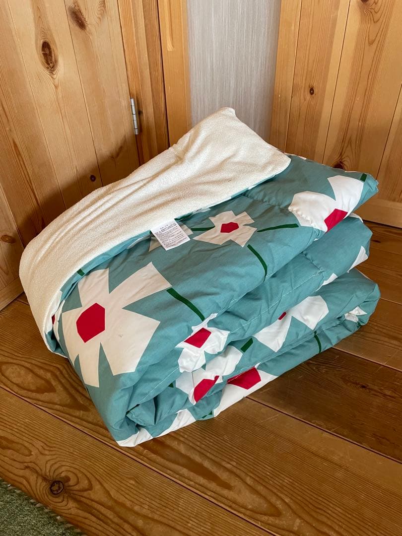 2枚セット【シビラ】アマポラス　キルトケット　シングル　レッド　ブルー