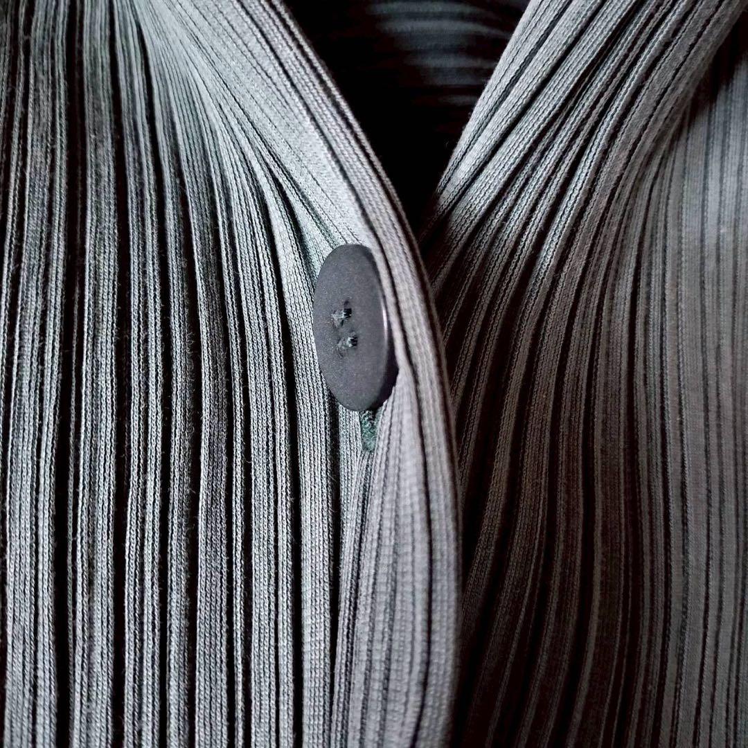 プリーツプリーズ イッセイミヤケ 変形カーディガン ジャケット ミドル丈