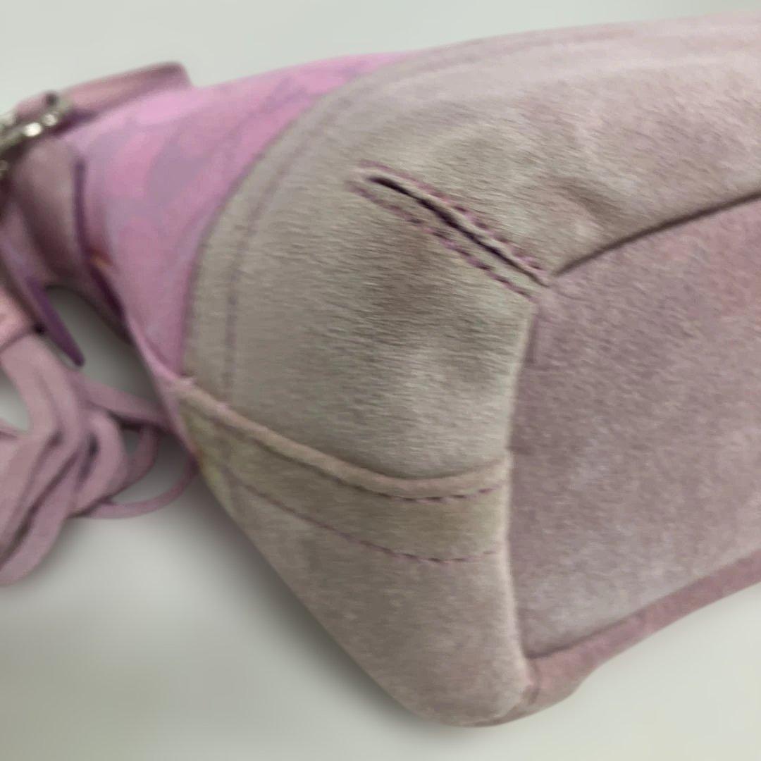 バッグ COACH shoulder bag tassel Signature pink