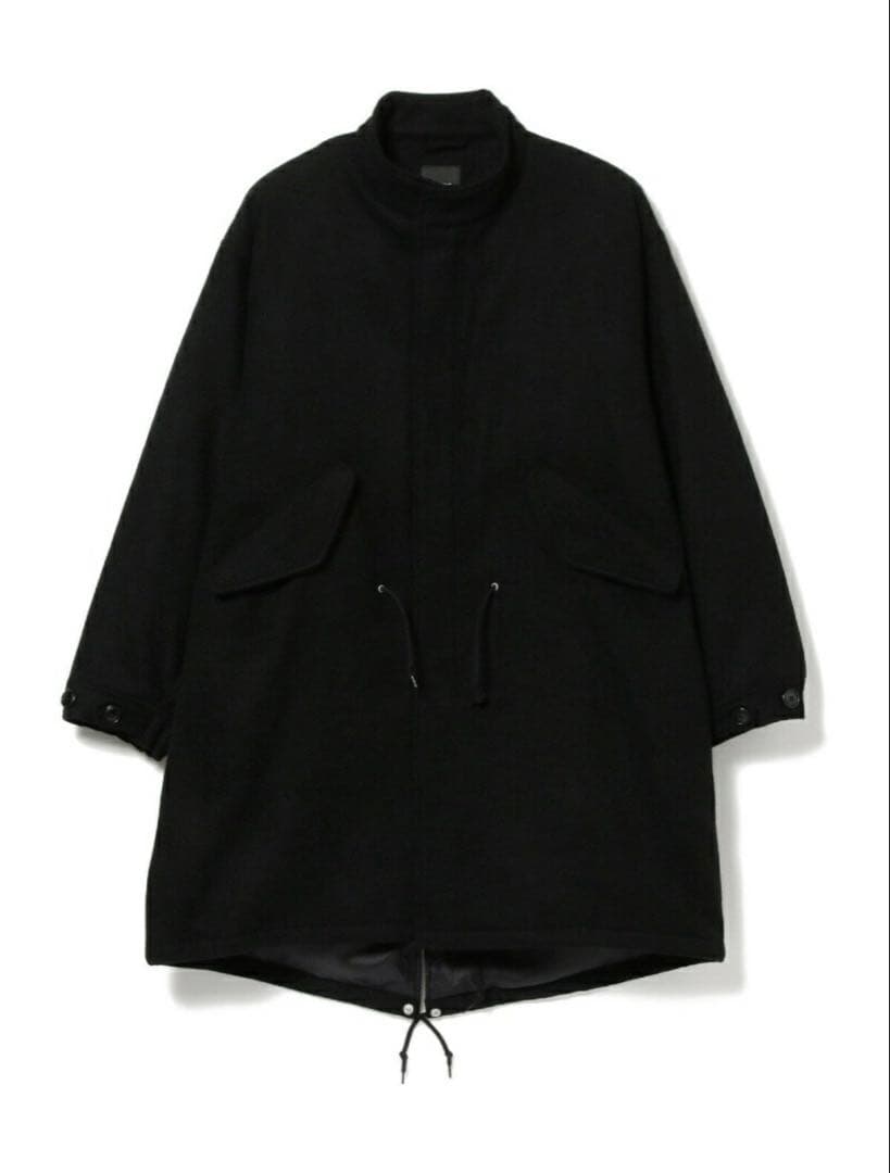 BEAMS / 中綿 ウール モッズ コート/Lサイズ/黒