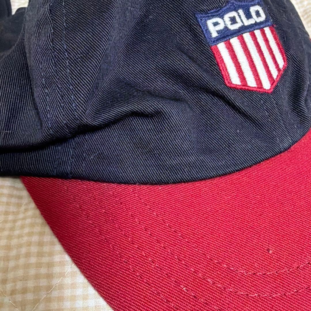 ポロスポーツ　ラルフローレン　ネイビー　帽子
