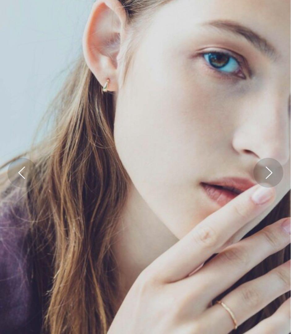 ete K10ゴールド フープピアス(片耳のみ)