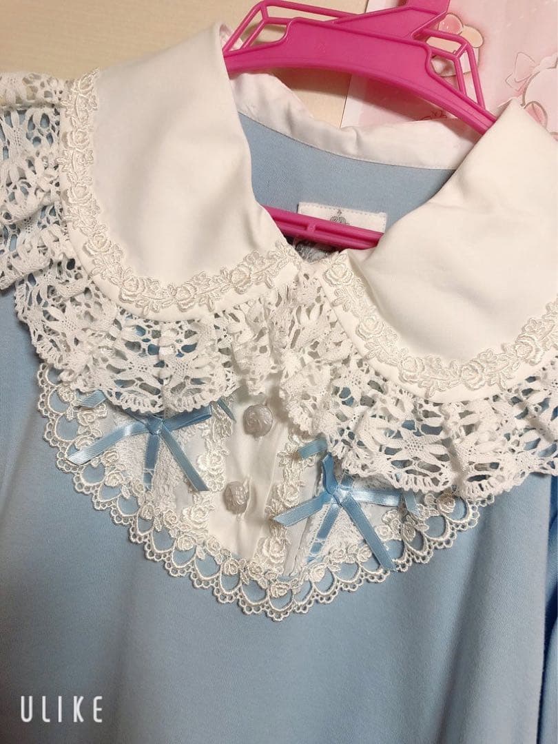 Lovely Maxicimam 懐古ロリィタ サックス カットソーワンピース