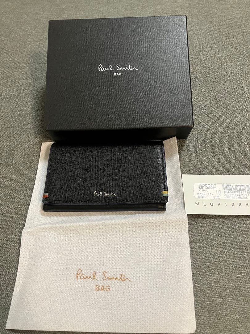 しき⭐︎美品・ポールスミス 名刺入れ ハイライトステッチ レザー　箱付き