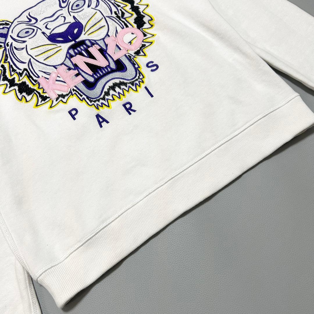 人気✨KENZO タイガー刺繍 虎 スウェット トレーナー ホワイト S