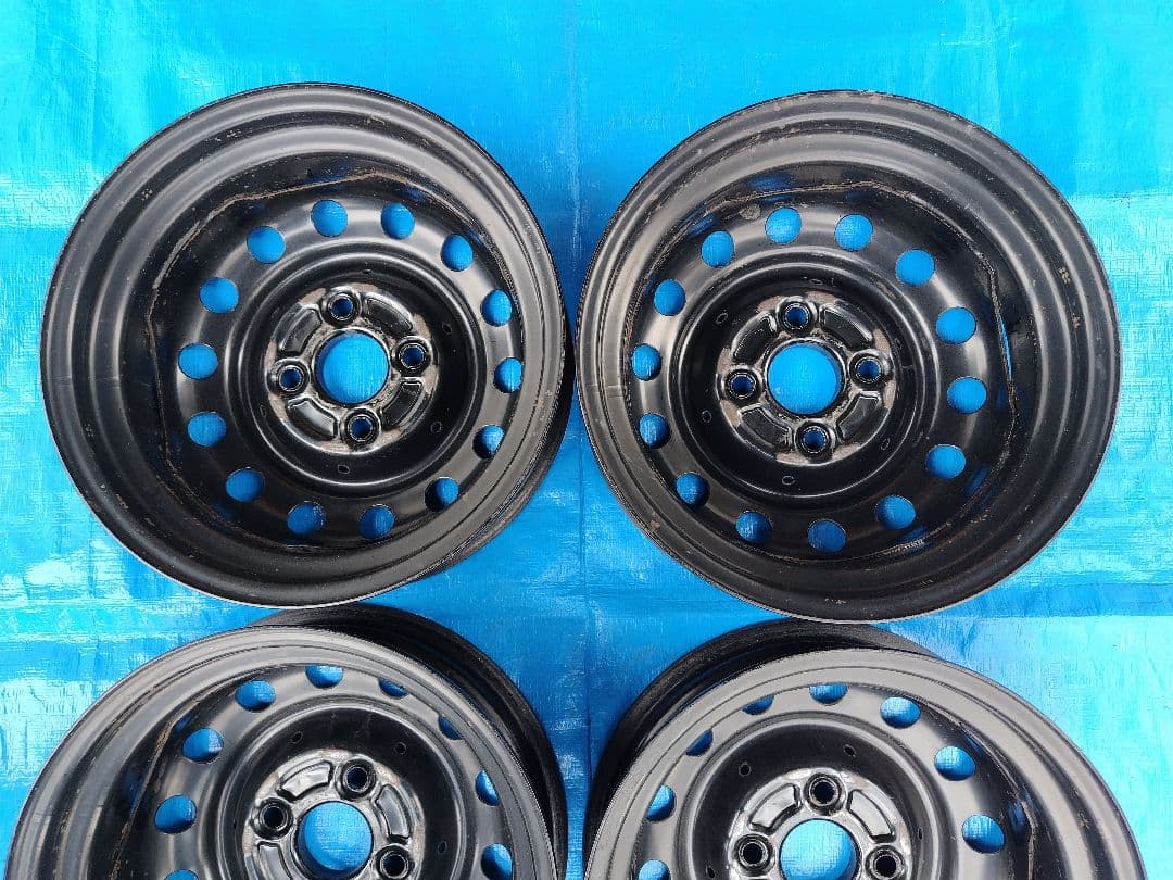 155/70R13【2/2】スタッドレスタイヤ、スチールホイール付、2本分割