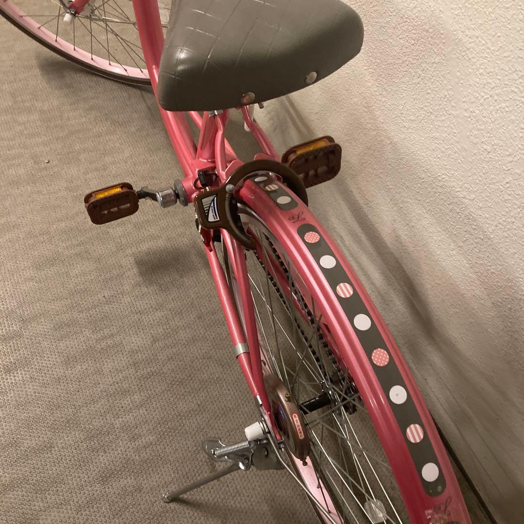 ピンクシティサイクル 自転車　子供用　女の子　24インチ　ヘルメット付き