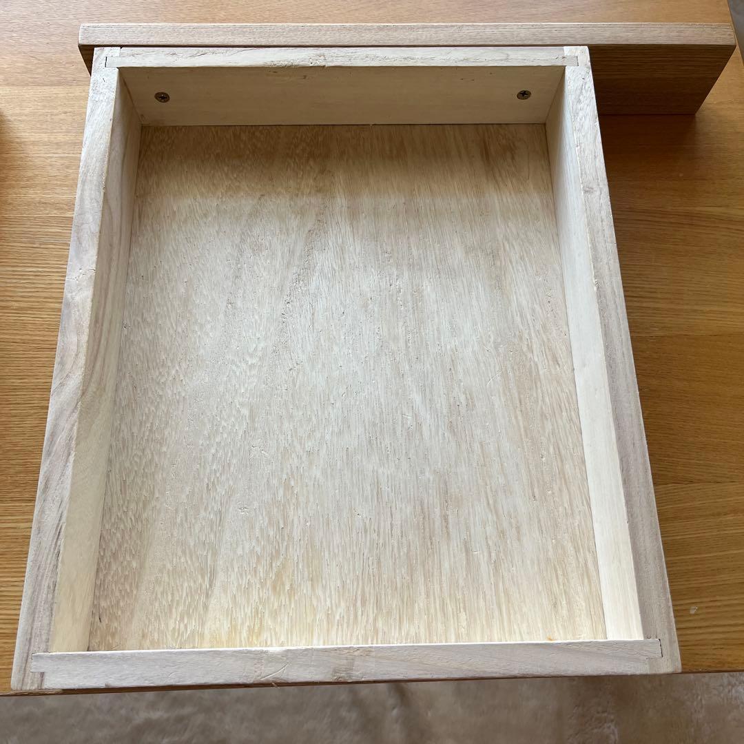 無印良品 ローテーブル 無垢材 引き出し付き