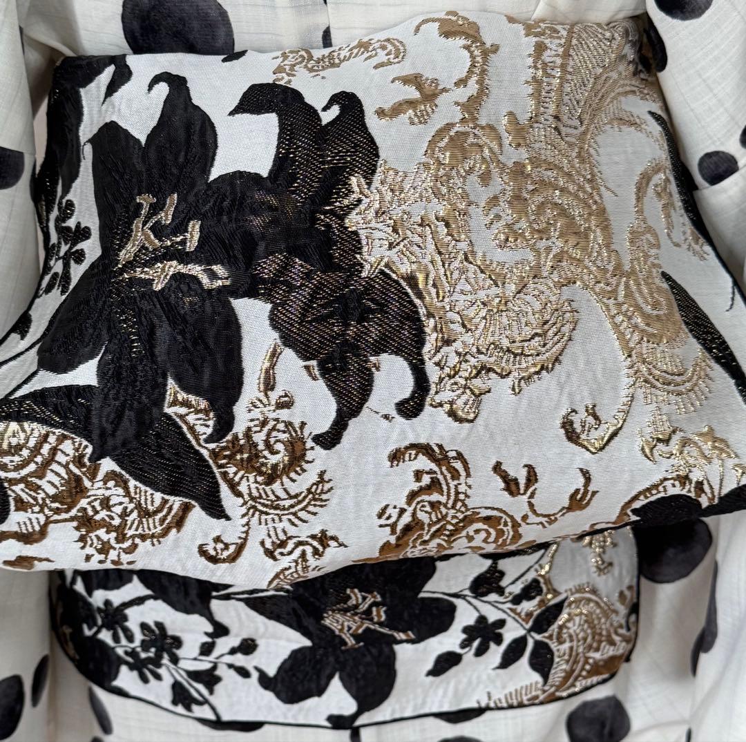 大人兵児帯【レッドメタル】【プラチナメタル】【ブラックリリー】3点おまとめ