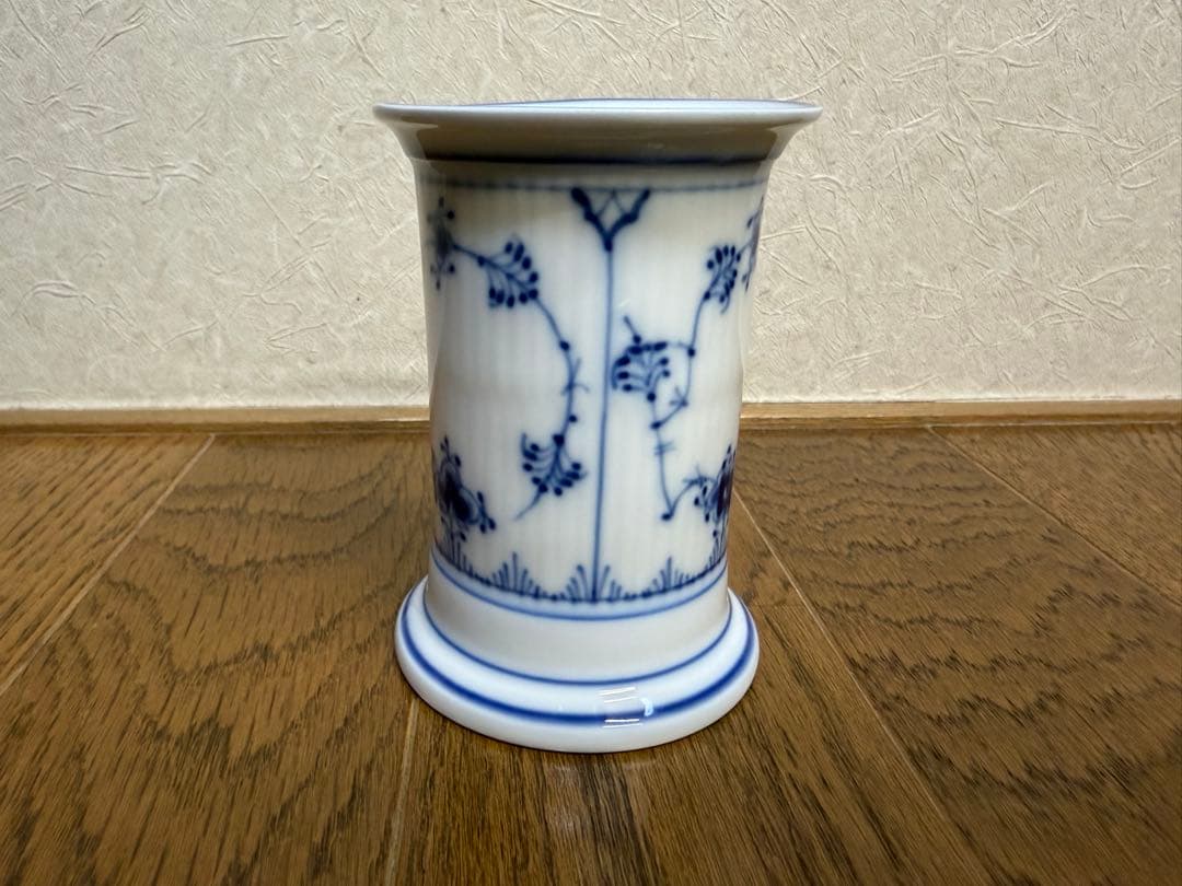 送料込希少　ロイヤルコペンハーゲン　ブルーフルーテッド美品ペン立て　花瓶小物入れ