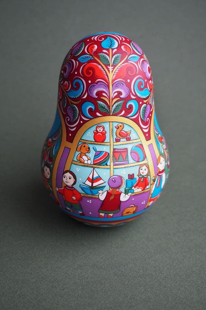 ロシア雑貨☆起き上がりこぼし♪『Toy shop』マトリョーシカ オリガ作