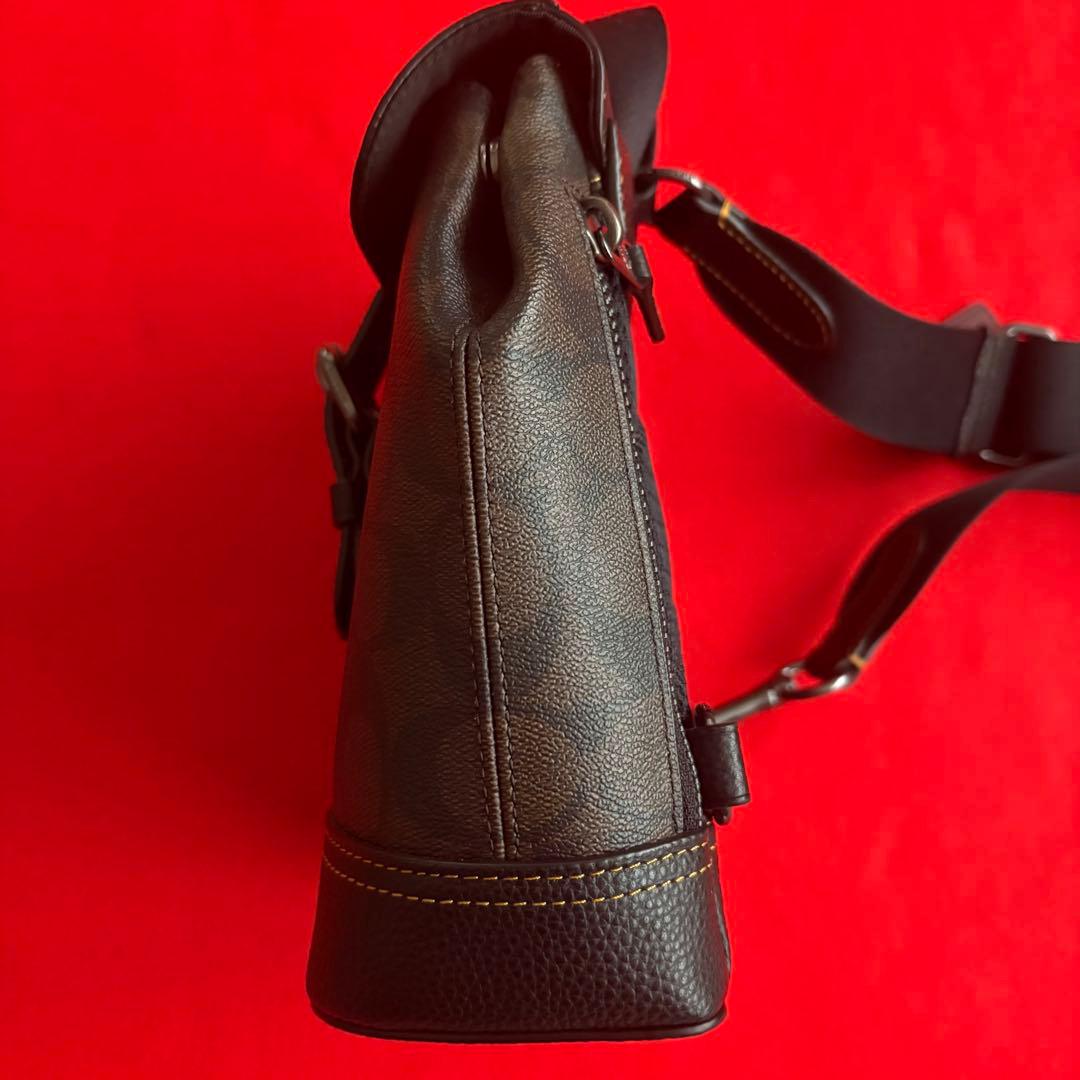 【超美品】コーチ バッグ ショルダーバッグ ボディバッグ ブラウン×ブラック