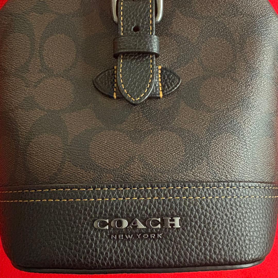 【超美品】コーチ バッグ ショルダーバッグ ボディバッグ ブラウン×ブラック