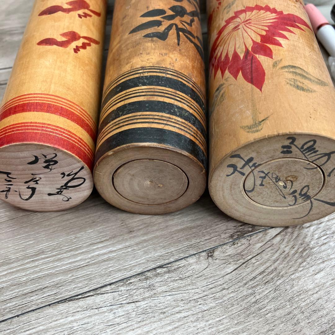 D-3 昭和レトロ 木製 こけし 小芥子 9体セット まとめ売り 日本人形