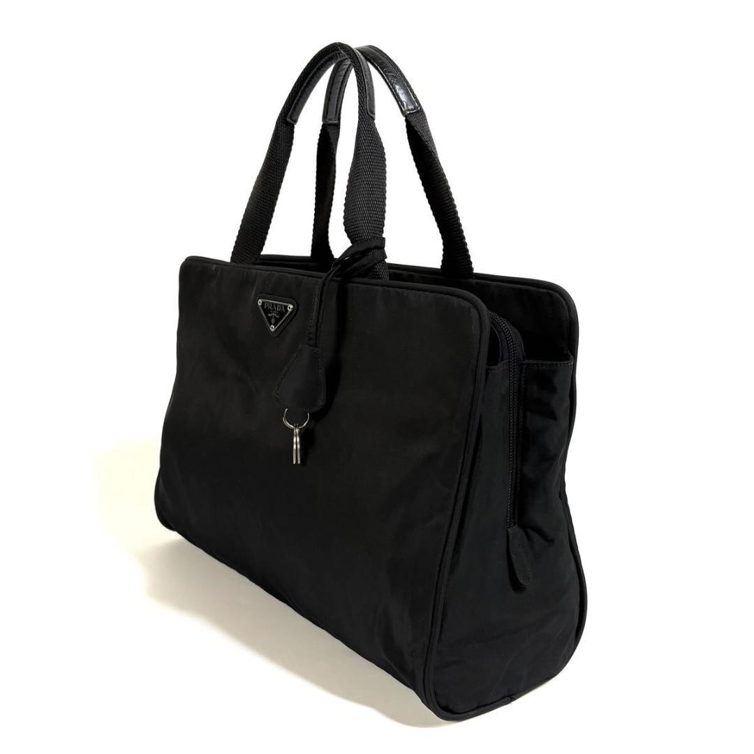 【美品】 PRADA テスーナイロン ビジネスバッグ イタリア製 カデナ付