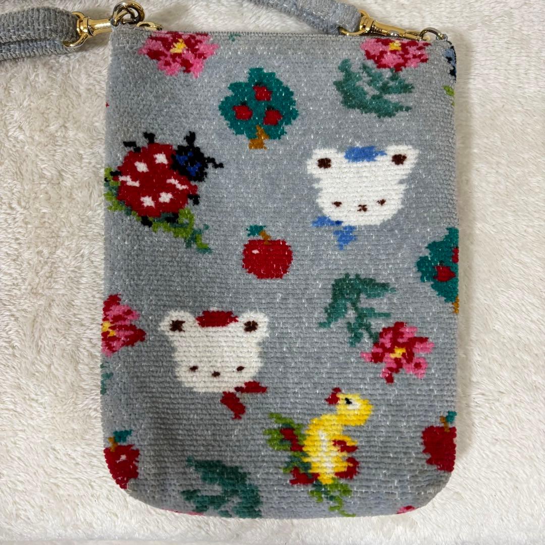 【希少】FEILER × familiar コラボ ショルダーバッグ グレー