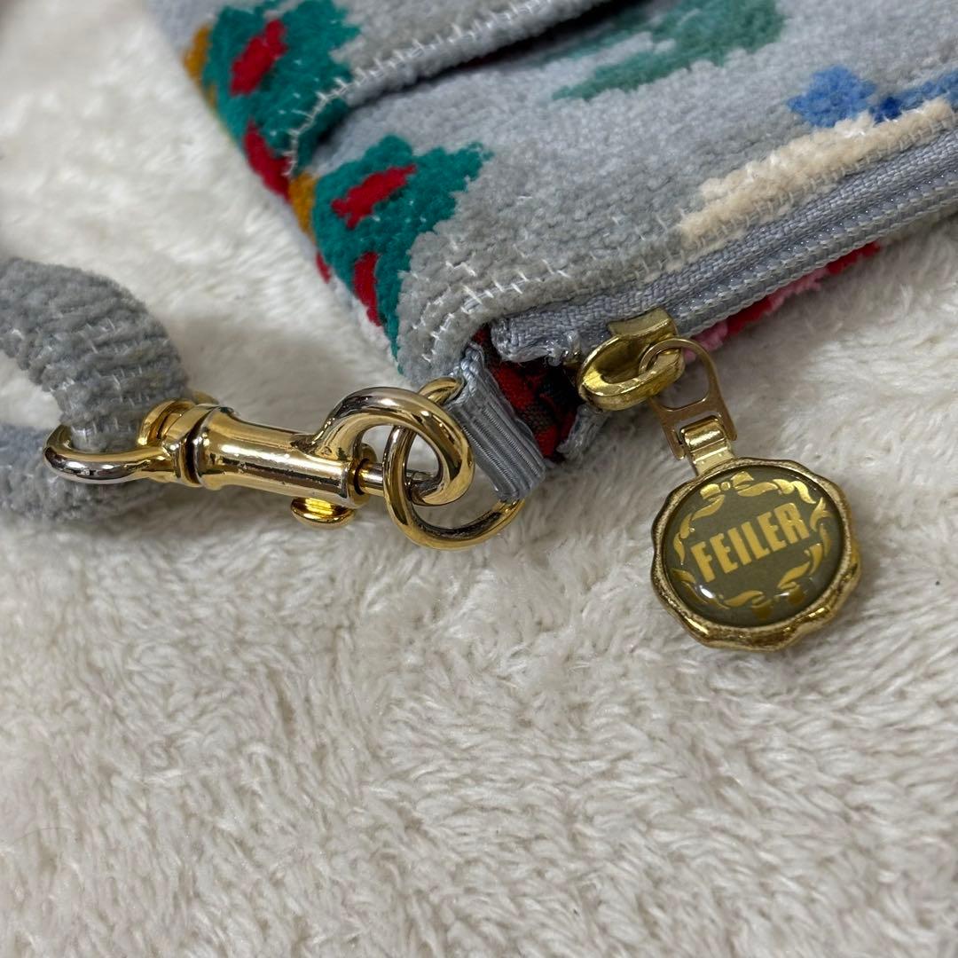 【希少】FEILER × familiar コラボ ショルダーバッグ グレー