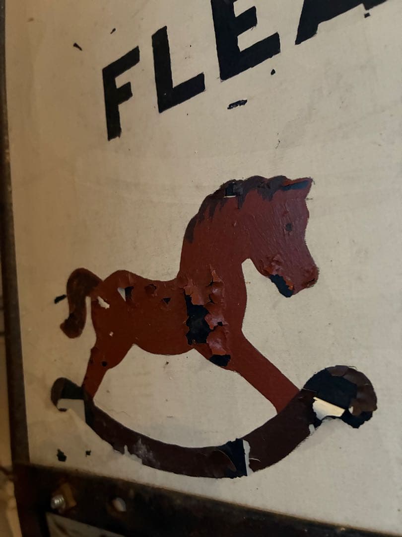 アンティーク　大きな　サイン　プレート　立て　看板　道路　標識　広告　アメリカ