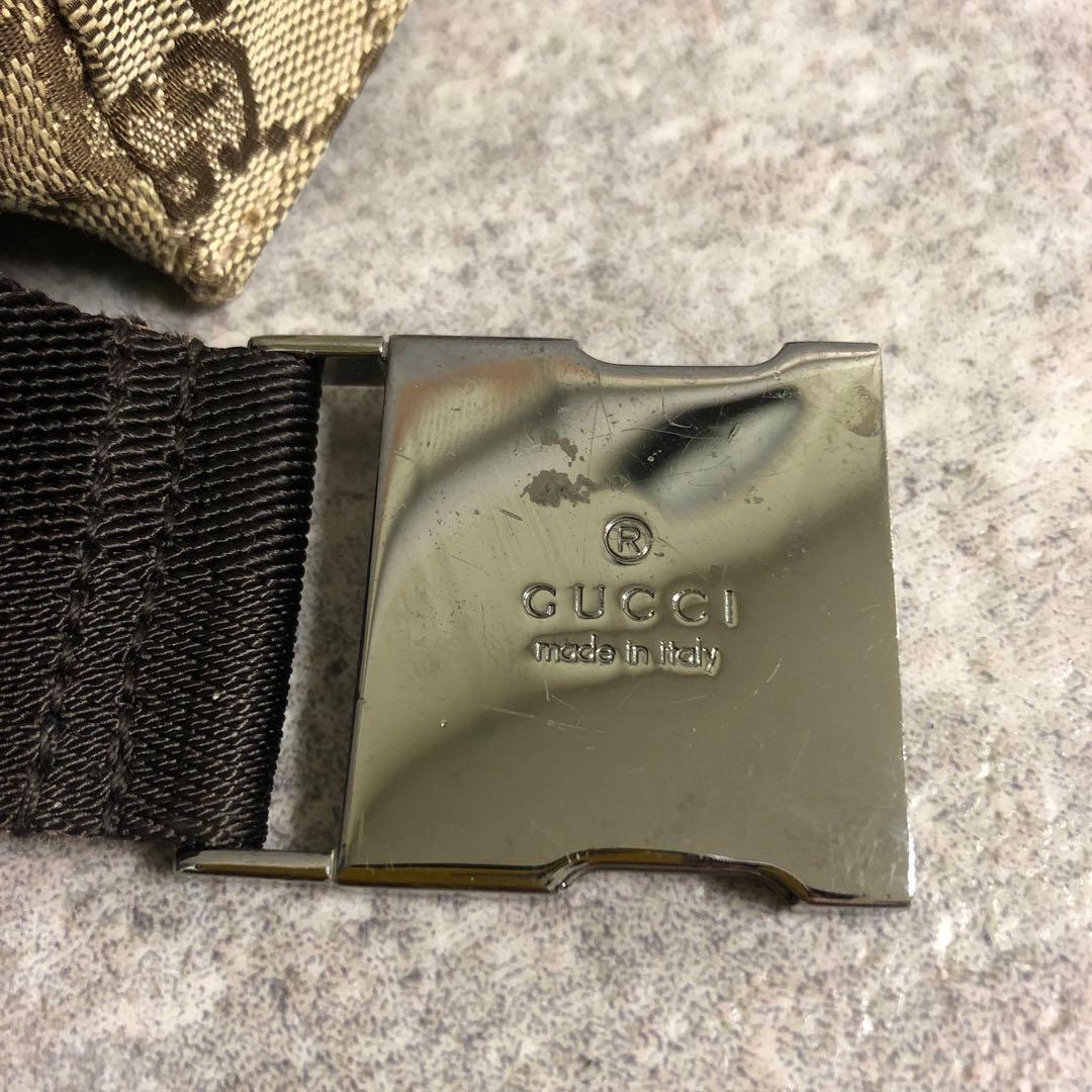 ■ GUCCI グッチ GGキャンバス ボディバッグ ウエストバッグ 28566
