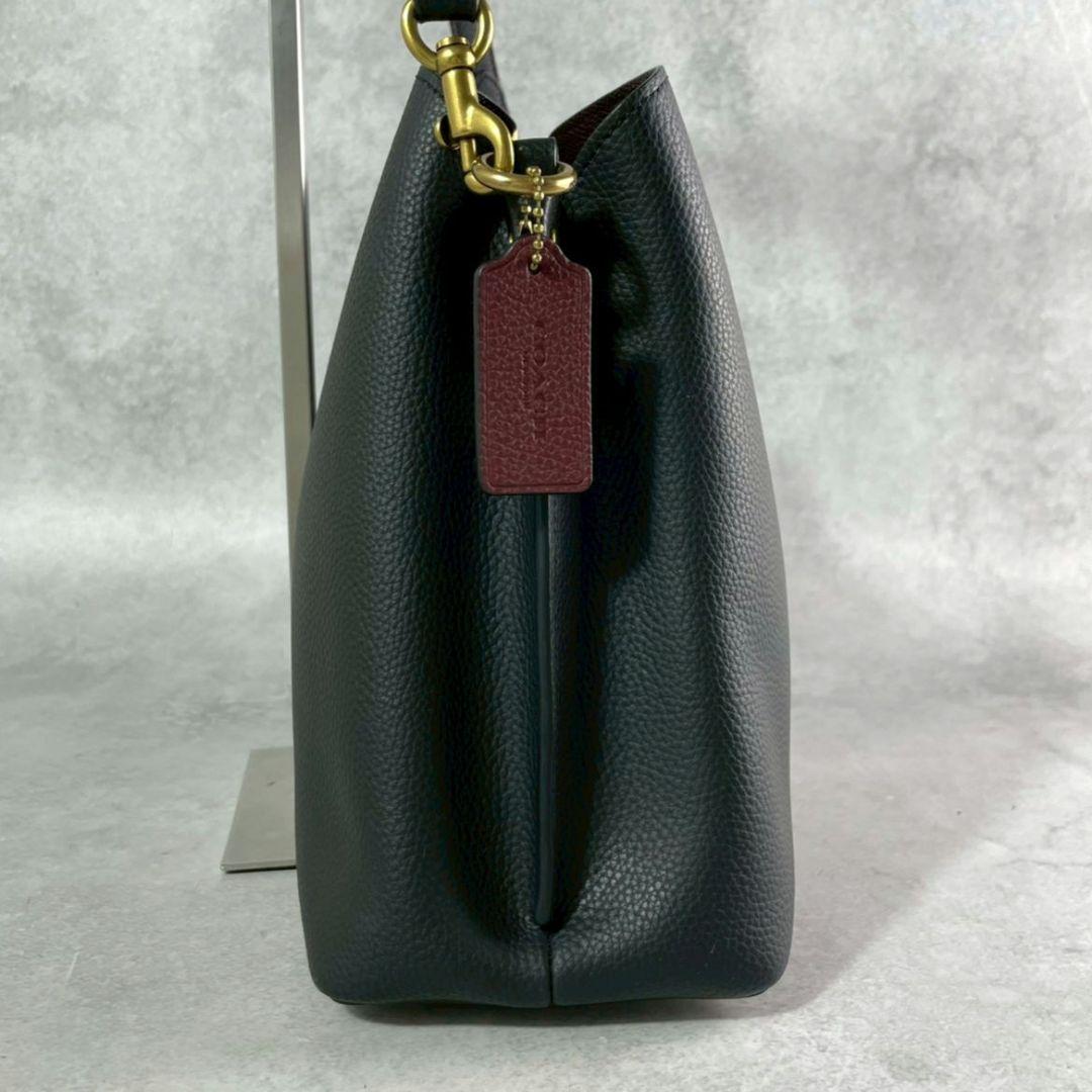 極美品 コーチ ウィロウ 2way ショルダーバッグ ビジネスバッグ レザー 黒