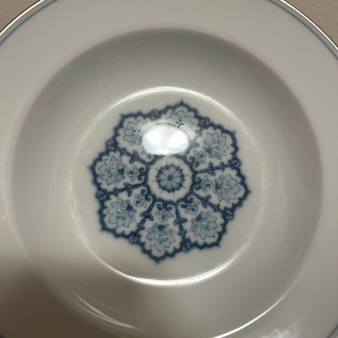 大倉陶園　呉須正倉院　スーププレート　ディナープレート　プラチナ彩