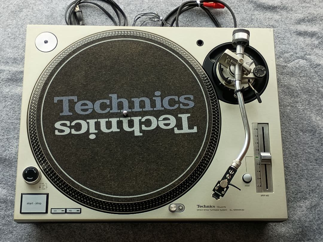 Technics SL-1200MK3D ターンテーブル シルバー カバー付き