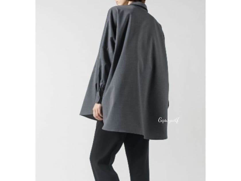 美品 mizuiro ind ワイド ビッグ シャツ チュニック ミズイロインド