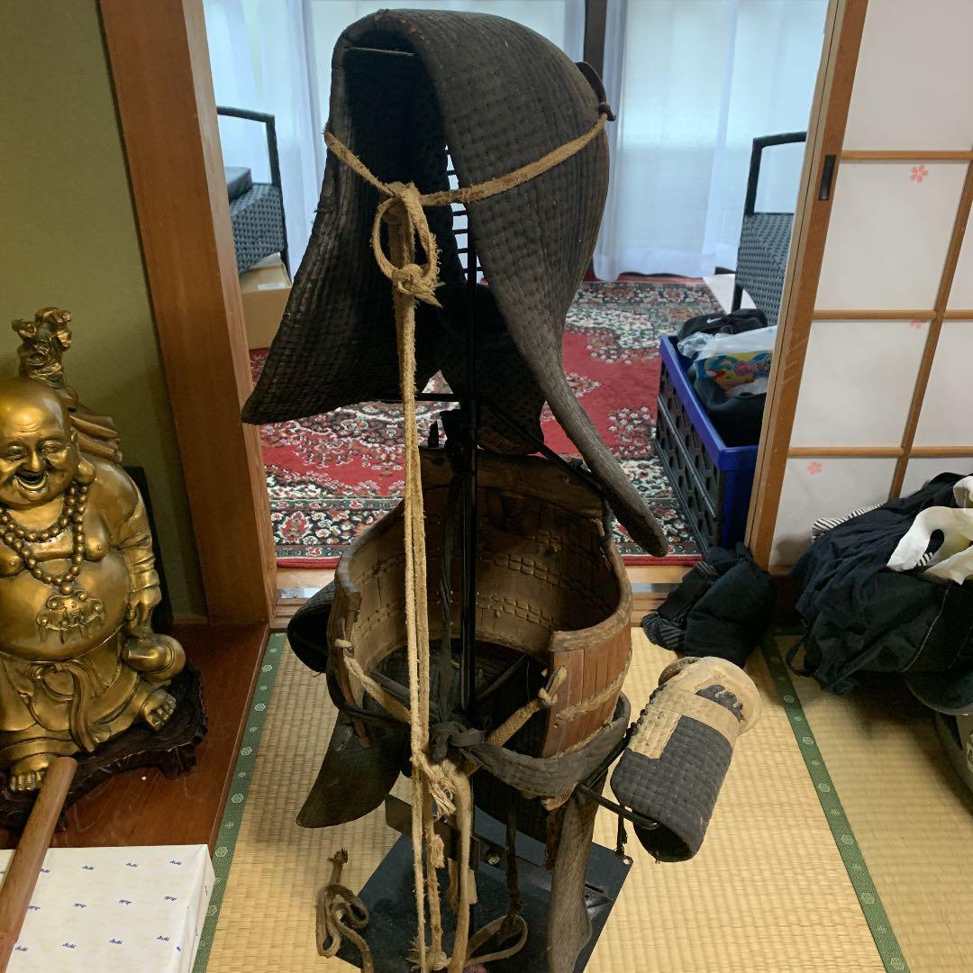 剣道防具　レトロ　スタンド付き　送料込み　骨董　昭和10年