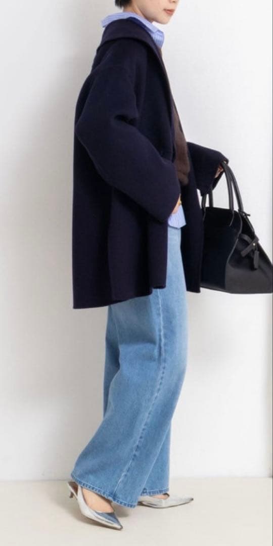 NOLLEY'S sophi リバーショールコート　ネイビーsサイズ