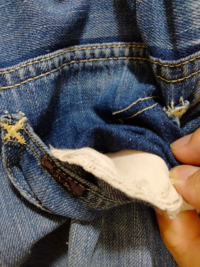 LEE 341Z センター赤タグ　50s 片耳　色濃い目　革パッチ　ライトオンス