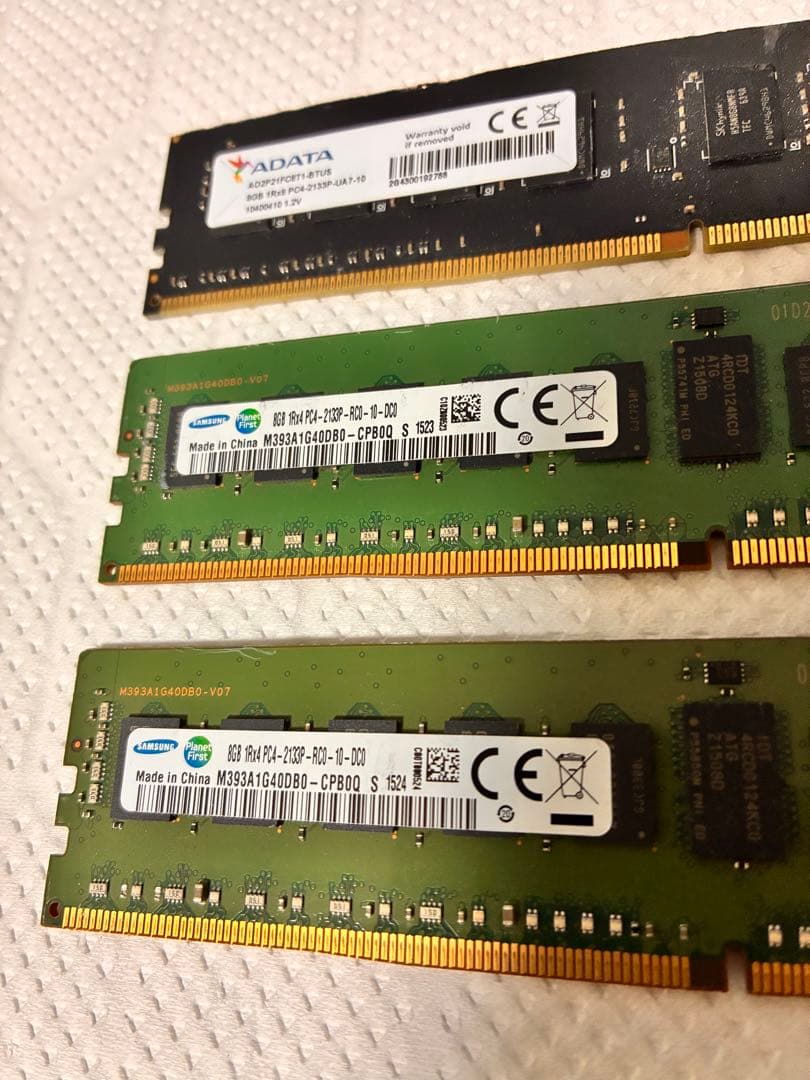 メモリPC4-2133P 8GB メモリ 8×3(24GB)ジャンク品