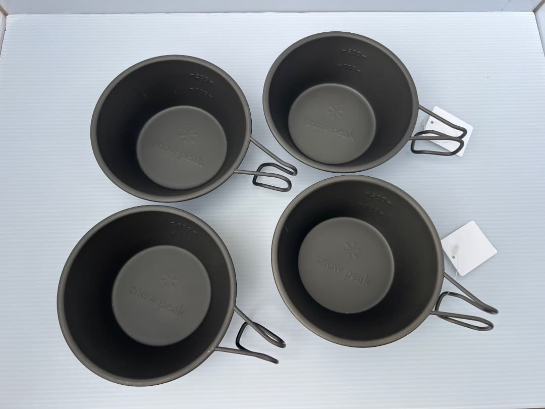 ⭐️【希少・未使用】スノーピーク peak 窒化シェラカップ 4個セット