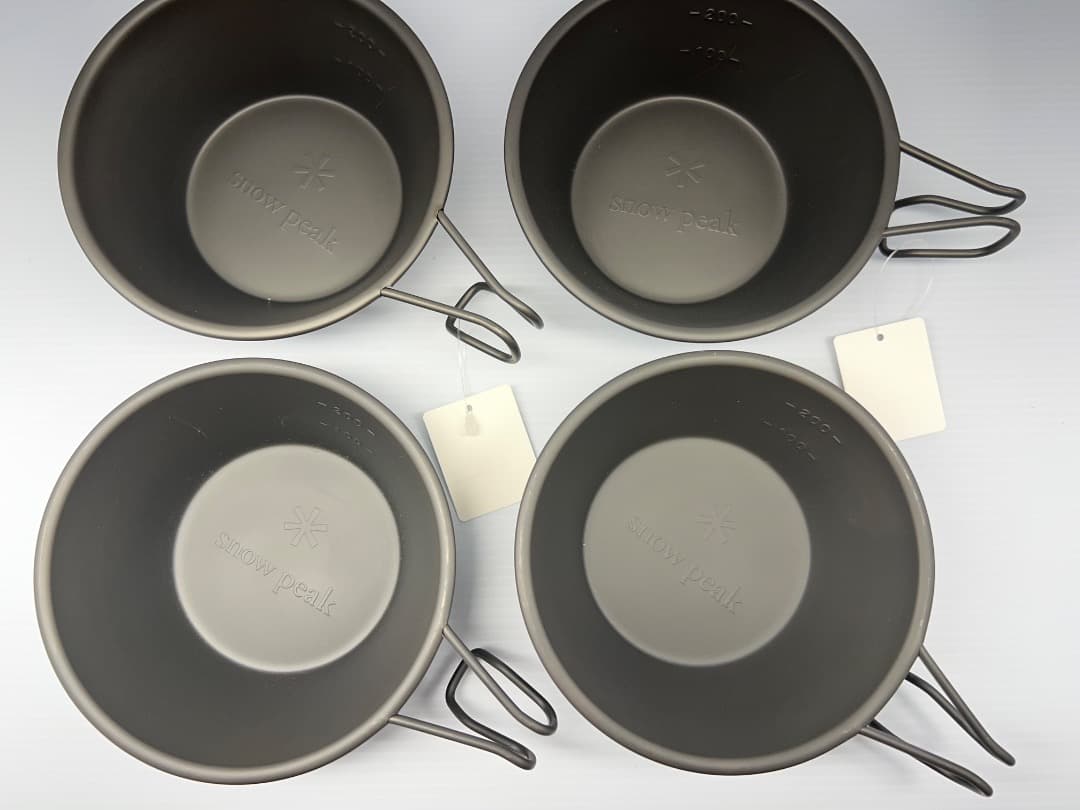 ⭐️【希少・未使用】スノーピーク peak 窒化シェラカップ 4個セット