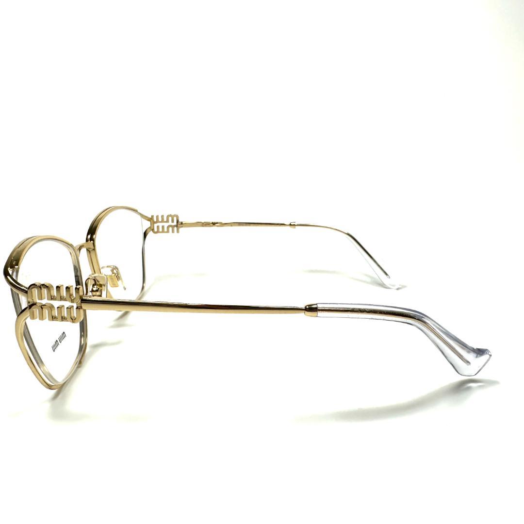 【極美品】miumiu Eyewear Gold Logo Sunglasses
