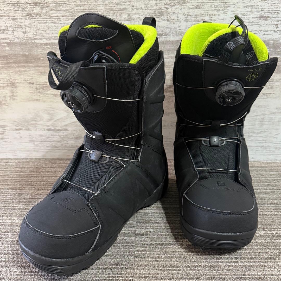 美品　salomon サロモン ブーツ　FACTION BOA ライム　おまけ付