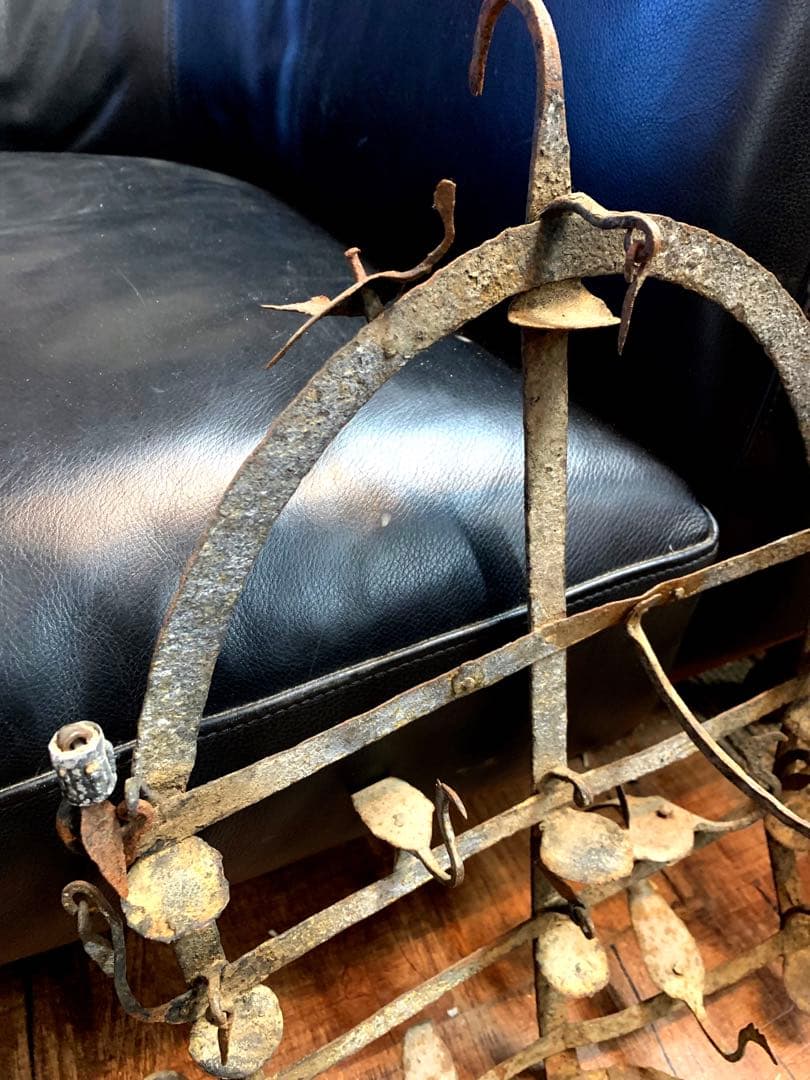 レア　アンティーク　壁掛けオイルランプ