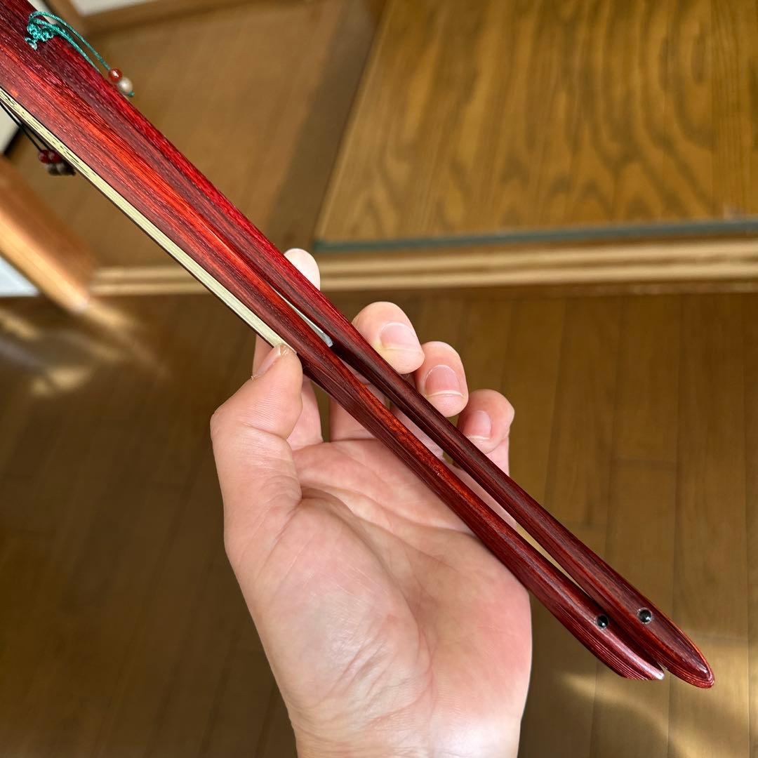 折扇、インド紫檀、本物保証中美扇 中国画 書道 中国美術 在銘あり 任在銘 両面