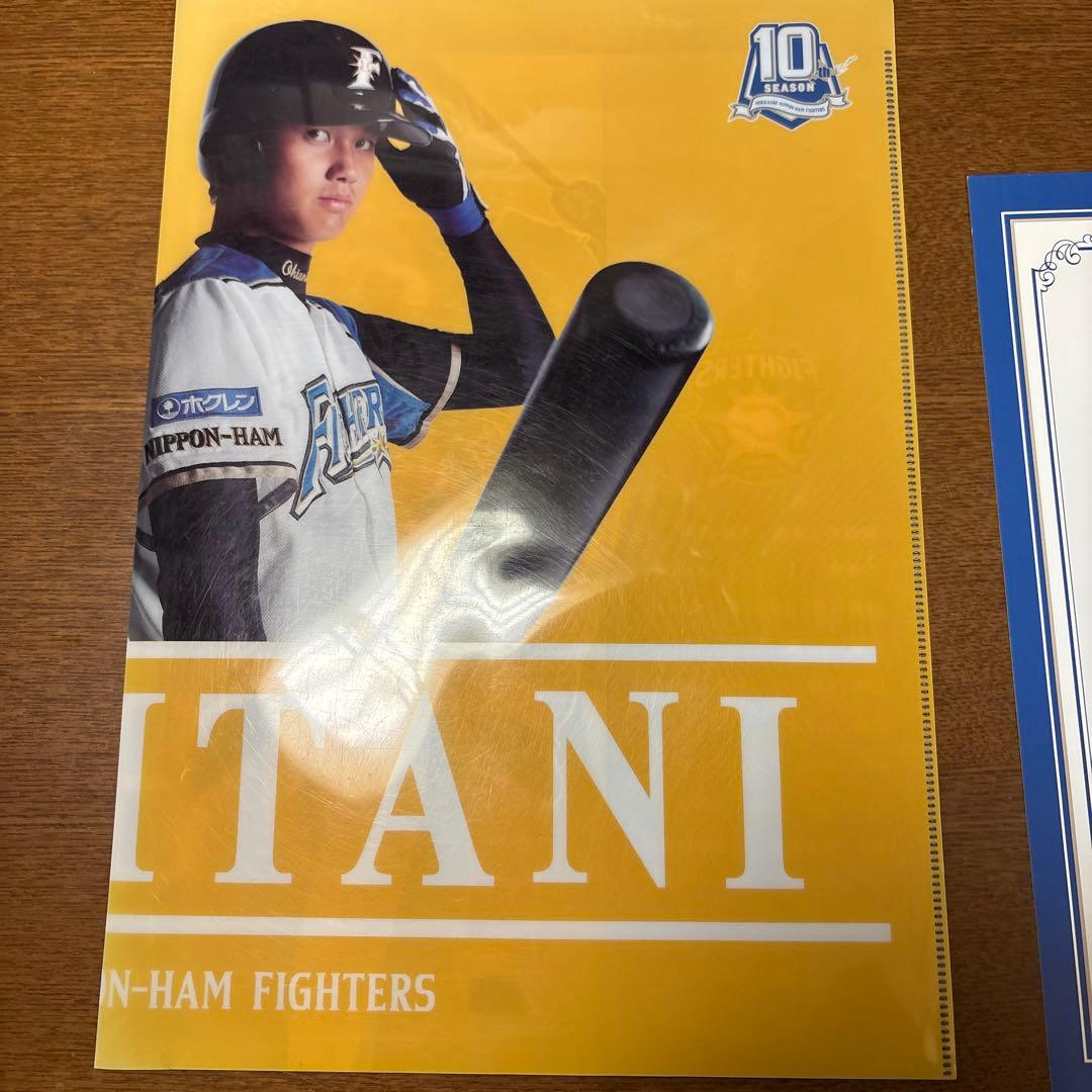 大谷翔平　初登板記念クリアファイル、観戦証明書