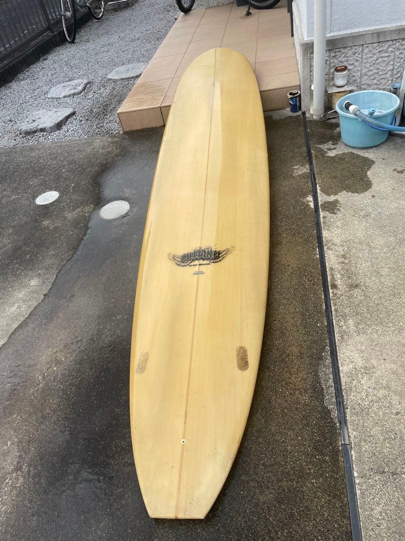 ロングボード ベージュ フィン付き　送料込み
