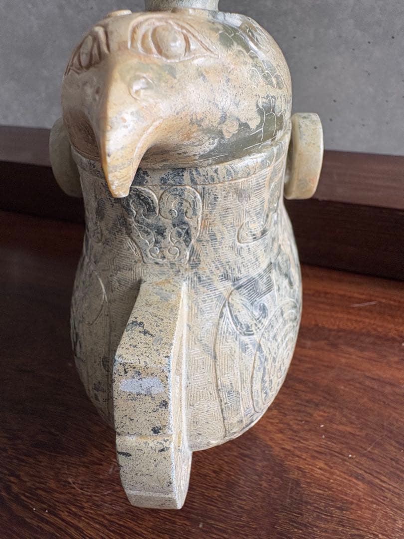 石？玉？の中国的な置物　中国美術 19cm 2.3 kg