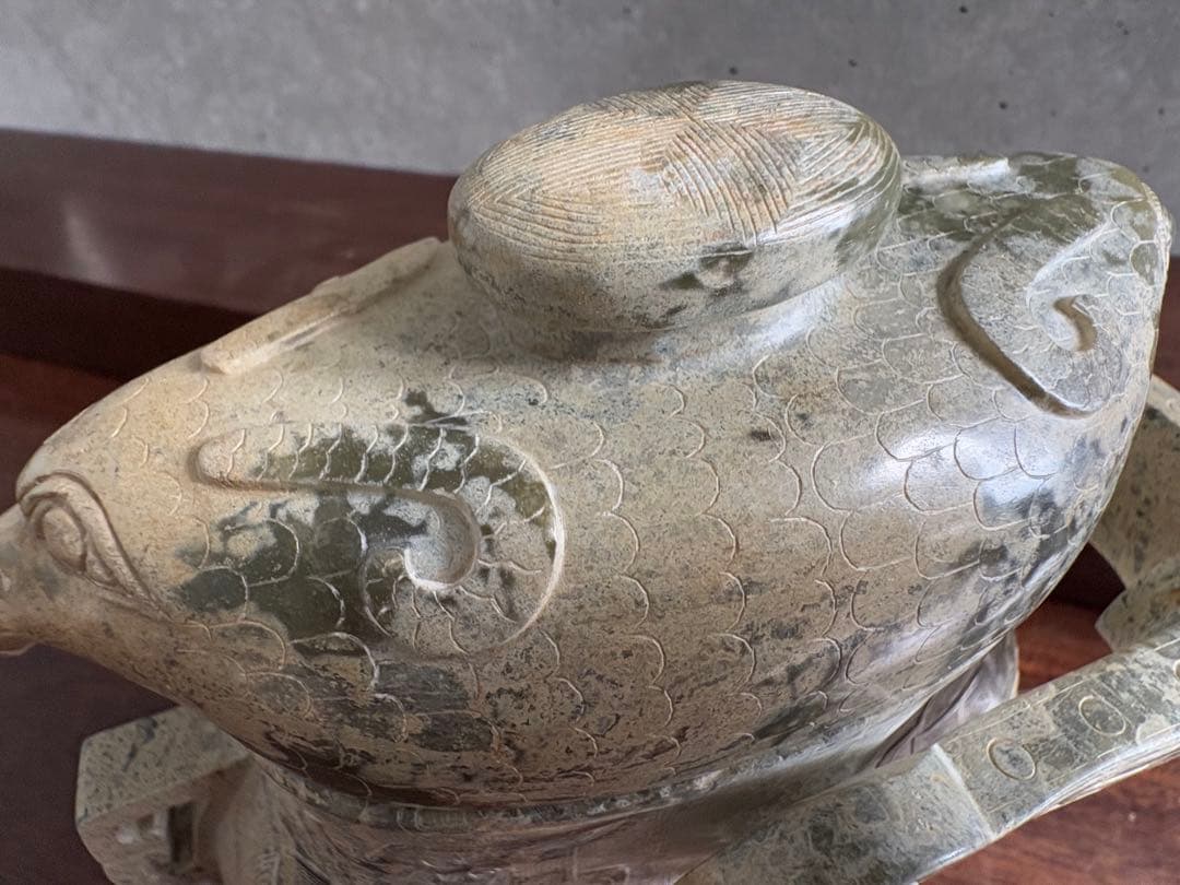 石？玉？の中国的な置物　中国美術 19cm 2.3 kg