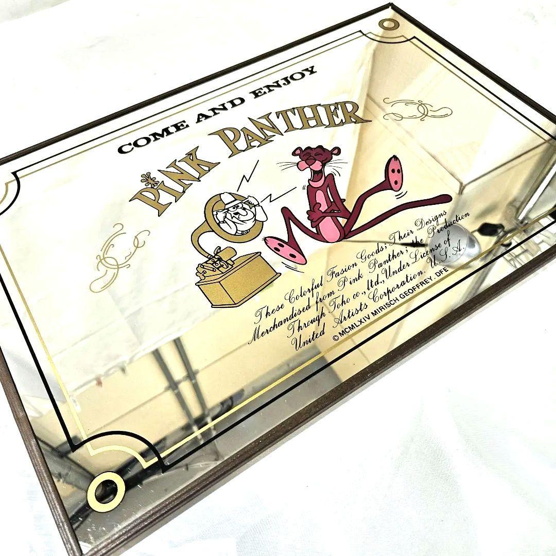 ピンクパンサー 壁掛け鏡 パブミラー 鏡 ヴィンテージ