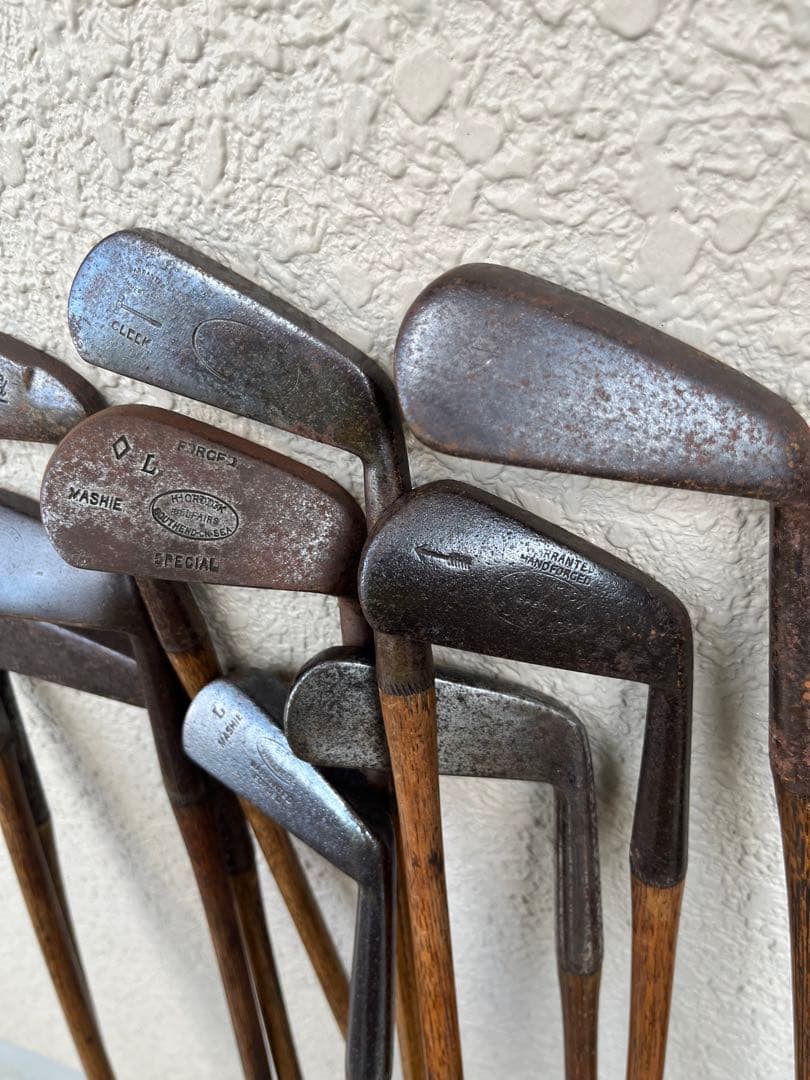 激レア❗️！骨董品!　ゴルフセット+革製キャデバッグ2点