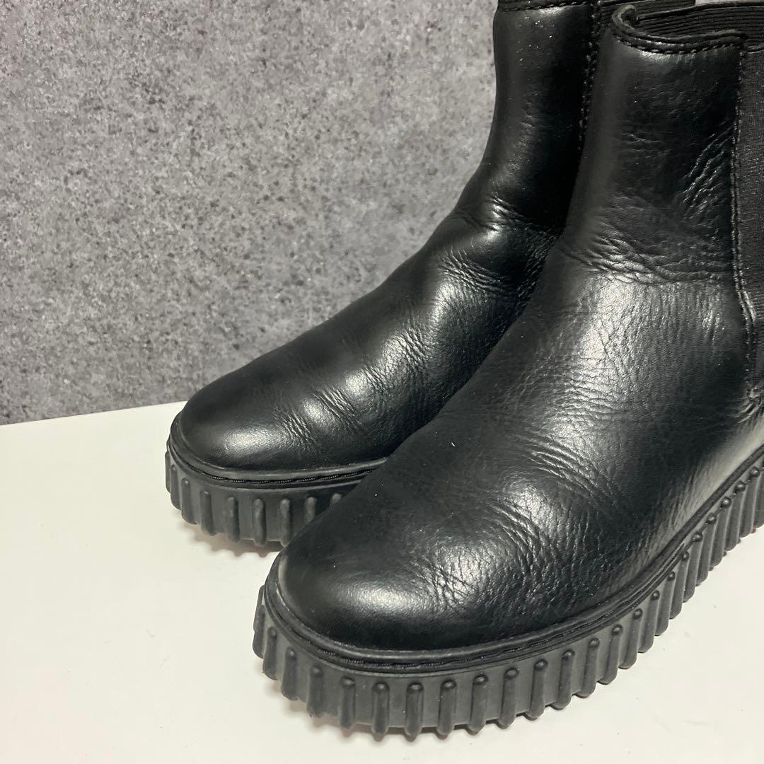 クラークス　トーヒルメープル　サイドゴアブーツ　ブラック　23.0