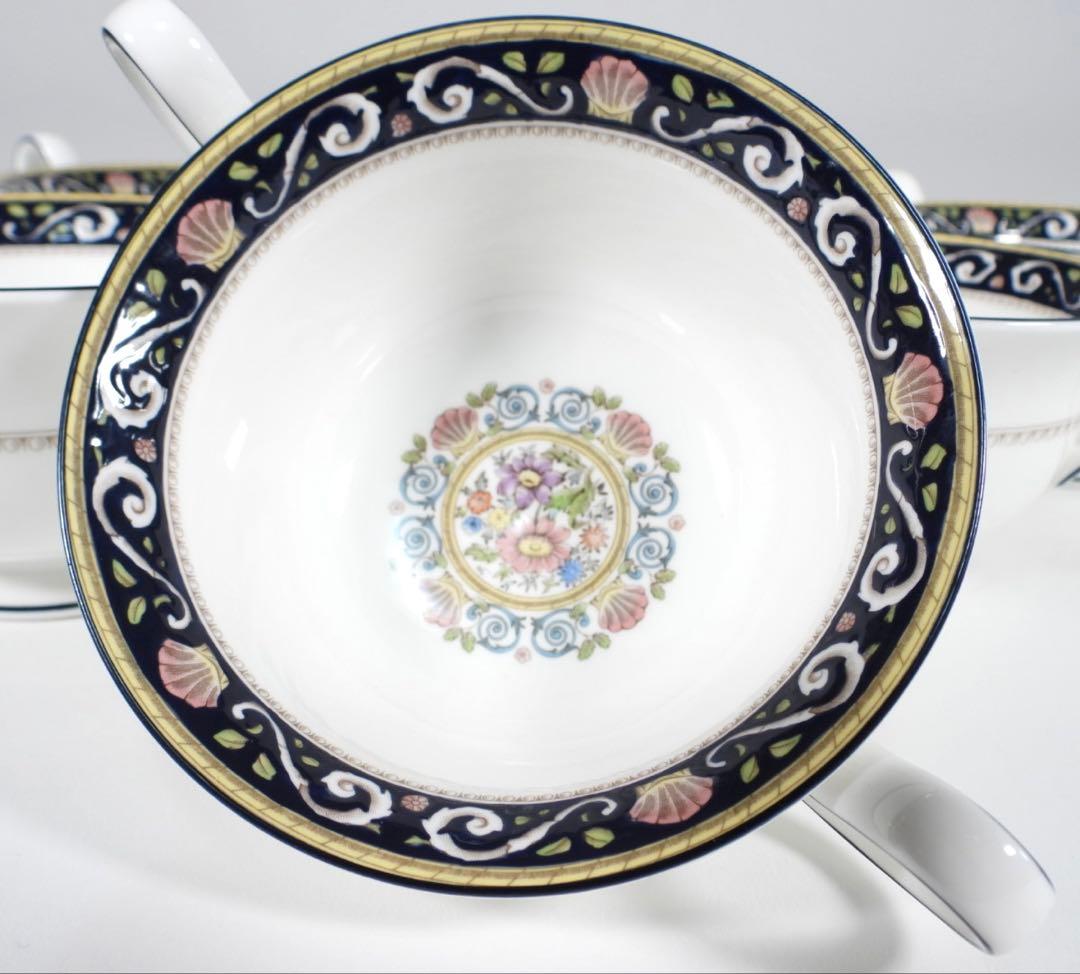 【廃盤品】希少 黒壺 ウェッジウッド ラニーミード スープカップ 5客 美品